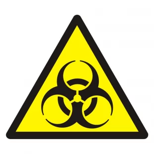 Ostrzeżenie przed skażeniem biologicznym - znak bhp ostrzegający - GDW009