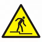 Ostrzeżenie przed stopniem - znak bhp ostrzegający