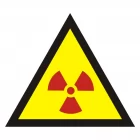Ostrzeżenie przed substancjami promieniotwórczymi - znak bezpieczeństwa, ostrzegający - JA005