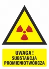 Ostrzeżenie przed substancjami promieniotwórczymi - znak bezpieczeństwa, ostrzegający - JA013