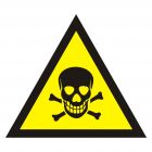 Ostrzeżenie przed substancjami toksycznymi - znak bezpieczeństwa, ostrzegający - JA001