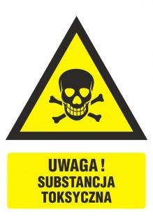 Ostrzeżenie przed substancjami toksycznymi - znak bezpieczeństwa, ostrzegający - JA009