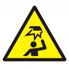Ostrzeżenie przed uderzeniem w głowę - znak bhp ostrzegający - GDW020