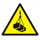 Ostrzeżenie przed wiszącymi przedmiotami (wiszącym ciężarem) - znak bhp ostrzegający - GDW015