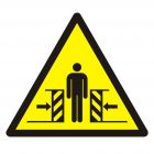 Ostrzeżenie przed zgnieceniem bocznym - znak bhp ostrzegający - GDW019