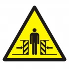 Ostrzeżenie przed zgnieceniem bocznym - znak bhp ostrzegający - GDW019