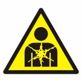 Ostrzeżenie - Substancja lub mieszanina stanowiąca zagrożenie dla zdrowia - znak bhp ostrzegający - Oznakowanie miejsca pracy: znaki ostrzegawcze niebezpiecznych substancji