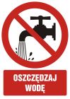 Oszczędzaj wodę - znak bhp nakazujący, informujący - GC048