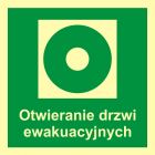 Otwieranie drzwi ewakuacyjnych - znak ewakuacyjny - AC060