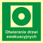 Otwieranie drzwi ewakuacyjnych - znak ewakuacyjny - AC060