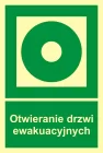 Otwieranie drzwi ewakuacyjnych - znak ewakuacyjny - AC061