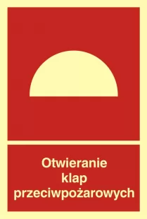 Otwieranie klap przeciwpożarowych - znak przeciwpożarowy ppoż - BB010