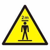 Oznakowanie wind -wymiary przestrzeni bezpieczeństwa w nadszybiu i podszybiu- pozycja stojąca - znak bhp ostrzegający, informujący - GE023 - Oznakowanie windy – jakie znaki mogą być przydatne?