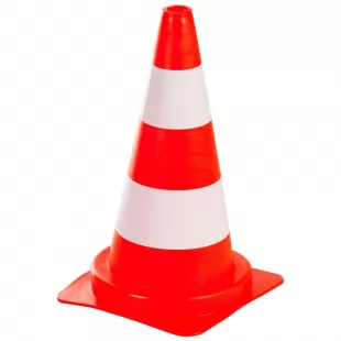 Pachołek drogowy ostrzegawczy 50cm U-23c, PCV 1,1kg - odblaskowy