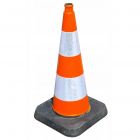 Pachołek drogowy ostrzegawczy 75cm U-23b, PCV, ciężki solidny 5,2kg - odblaskowy