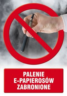 Palenie e-papierosów zabronione - znak informacyjny - PC515