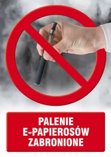 Palenie e-papierosów zabronione - znak informacyjny - PC515