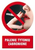 Palenie tytoniu zabronione 2 - znak informacyjny - PC500 - Znaki realistyczne do oznakowania budynków i nie tylko