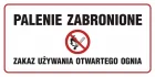 Palenie zabronione-zakaz używania otwartego ognia - znak zakazujący - NE004