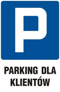 Parking dla klientów - znak PCV