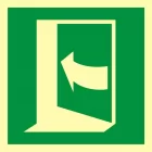 Pchać aby otworzyć drzwi (lewe) - znak ewakuacyjny - AAE022 - AAE022 Pchać aby otworzyć drzwi (lewe) - znak ewakuacyjny - AAE022