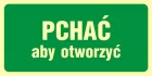 Pchać aby otworzyć - znak ewakuacyjny - AC039