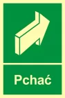 Pchać - znak ewakuacyjny - AC037 - AC037 Pchać - znak ewakuacyjny - AC037