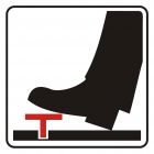 Pedał spłuczki - znak, naklejka kolejowa - SD010