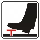 Pedał spłuczki - znak, naklejka kolejowa - SD010