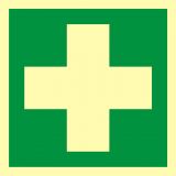 Pierwsza pomoc medyczna - znak ewakuacyjny - AAE003 - Znaki bezpieczeństwa w szkołach