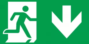 Piktogram na oprawę lampę awaryjną ONTEC E G S
