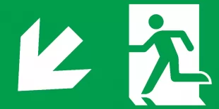 Piktogram na oprawę lampę awaryjną ONTEC E G S