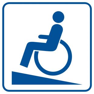 Podjazd dla inwalidów - znak informacyjny - RA072