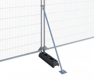 Podpora ogrodzenia budowlanego tymczasowego metalowego