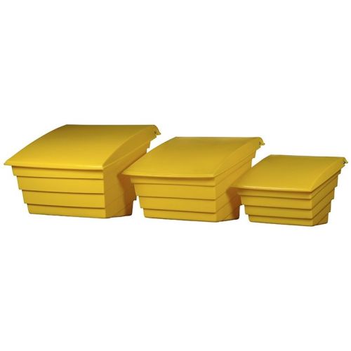 Pojemnik na piasek i sól - 250 litrów - prostokątny, różne kolory - Pojemniki na piasek i sól drogową a bezpieczeństwo zimą