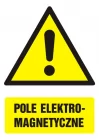 Pole elektromagnetyczne - znak bhp ostrzegający, informujący - GF002