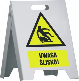 Potykacz ostrzegawczy BHP - dowolny nadruk 50x80 cm