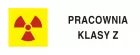 Pracownia izotopowa klasy Z - znak bezpieczeństwa, ostrzegający, promieniowanie - KA017