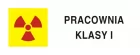 Pracownia izotopowa z otwartymi źródłami promieniowania klasa I - znak bezpieczeństwa, ostrzegający, promieniowanie - KA021