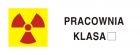 Pracownia z otwartymi źródłami promieniotwórczymi - znak bezpieczeństwa, ostrzegający, promieniowanie - KA011
