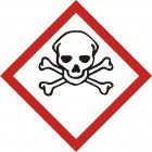 Produkt bardzo toksyczny - znak piktogram GHS 06 CLP - LF006