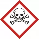 Produkt bardzo toksyczny - znak piktogram GHS 06 CLP - LF006
