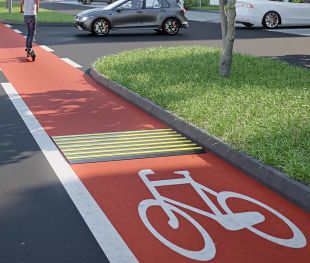 Próg zwalniający dla rowerów i hulajnóg