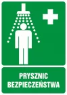 Prysznic bezpieczeństwa - znak bhp informujący - GI002