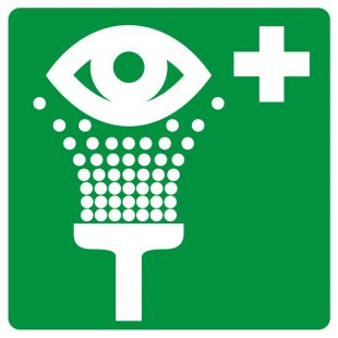 Prysznic do przemywania oczu - znak bhp informujący - GG003