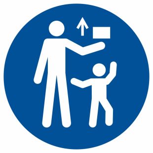 Przechowywać w miejscu niedostępnym dla dzieci - znak bhp nakazujący