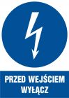 Przed wejściem wyłącz - znak elektryczny
