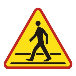 Przejście dla pieszych - znak PCV