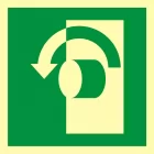 Przekręcić aby otworzyć - znak ewakuacyjny - AAE018 - AAE018 Przekręcić aby otworzyć - znak ewakuacyjny - AAE018