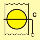 Przepustnica przeciwpożarowa (obszar towarowy) - znak morski - FI036